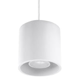 Sollux Lighting Orbis Pendant Lamp with GU10 Fitting – Modern Aluminium Ceiling Light, White