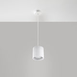 Sollux Lighting Orbis Pendant Lamp with GU10 Fitting – Modern Aluminium Ceiling Light, White