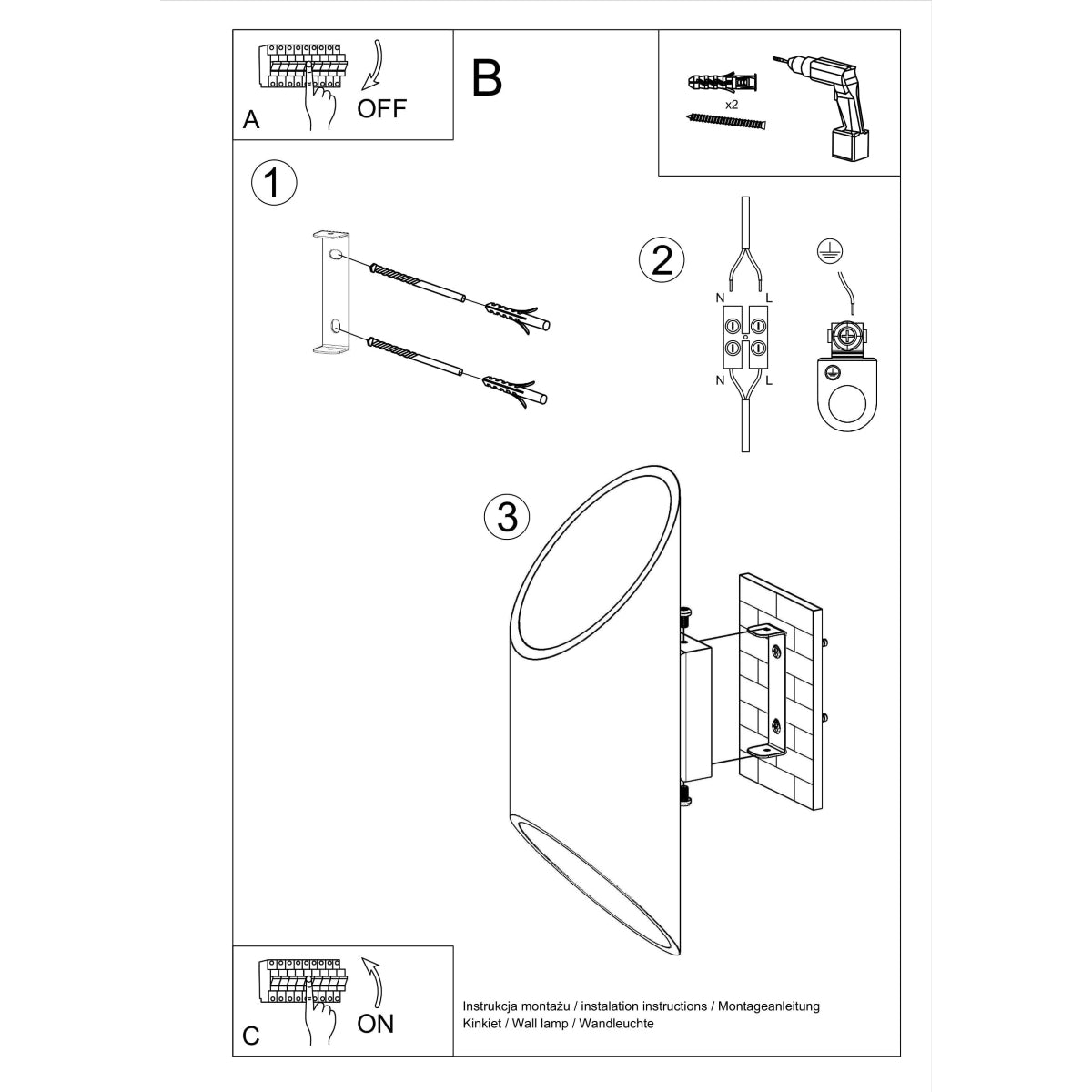 Sollux Lighting Penne Aluminium Wall Lamp with G9 Fitting – Modern Design Wall Light, White