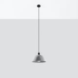 Sollux Pendant Lamp Pablito with Concrete Shade, E27 – Industrial Design Hanging Light, Grey