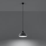 Sollux Pendant Lamp Pablito with Concrete Shade, E27 – Industrial Design Hanging Light, Grey
