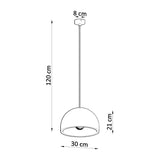 Sollux Pendant Lamp Pablito with Concrete Shade, E27 – Industrial Design Hanging Light, Grey