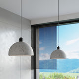 Sollux Pendant Lamp Pablito with Concrete Shade, E27 – Industrial Design Hanging Light, Grey