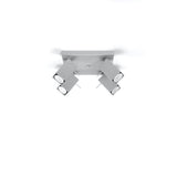 Sollux Merida Ceiling Lamp with 4 GU10 Lights, Steel – Modern Design Spotlight, Grey