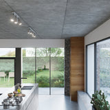 Sollux Merida Ceiling Lamp with 4 GU10 Lights, Steel – Modern Design Spotlight, Grey