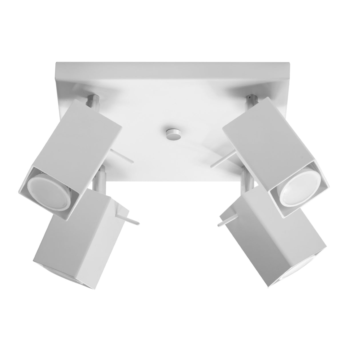 Sollux Merida Ceiling Lamp with 4 GU10 Lights, Steel – Modern Design Spotlight, White