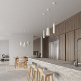 Sollux Bukano Pendant Lamp with Ceramic Shade, E27 – Modern Design Hanging Light, White