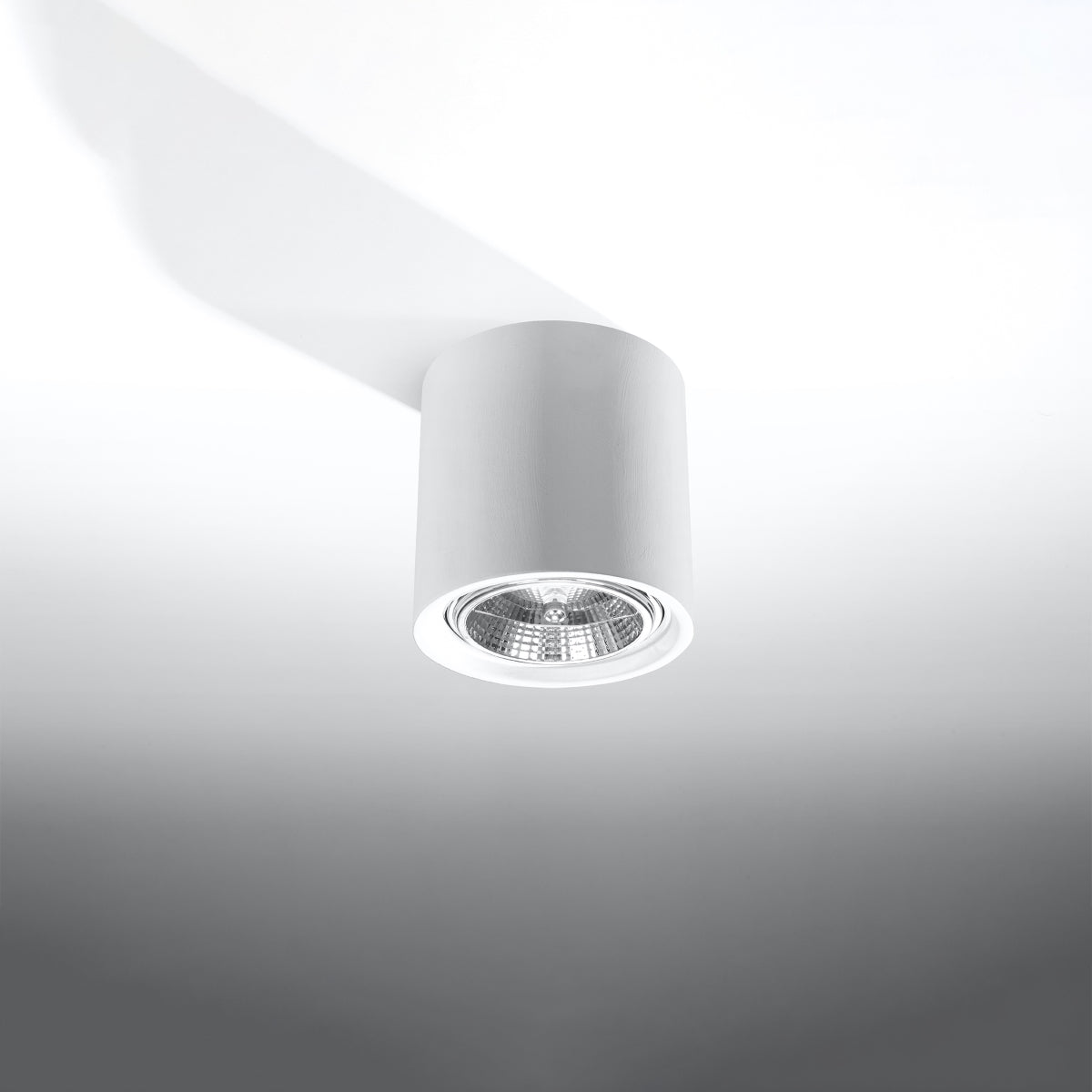 Sollux Kalu Ceiling Lamp with Ceramic Shade, GU10/ES111 – Modern Design Light, White