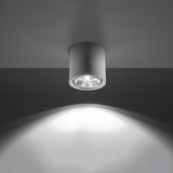Sollux Kalu Ceiling Lamp with Ceramic Shade, GU10/ES111 – Modern Design Light, White