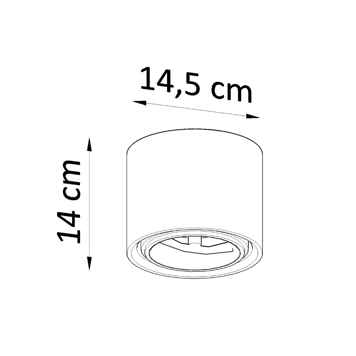 Sollux Kalu Ceiling Lamp with Ceramic Shade, GU10/ES111 – Modern Design Light, White