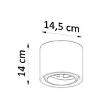 Sollux Kalu Ceiling Lamp with Ceramic Shade, GU10/ES111 – Modern Design Light, White