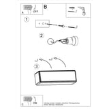 Sollux Subani Wall Lamp with Ceramic and Glass Shade, E27 – Modern Design Light, White
