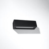Sollux Vega Wall Lamp with Ceramic and Glass Shade, E27 – Modern Design Light, Black