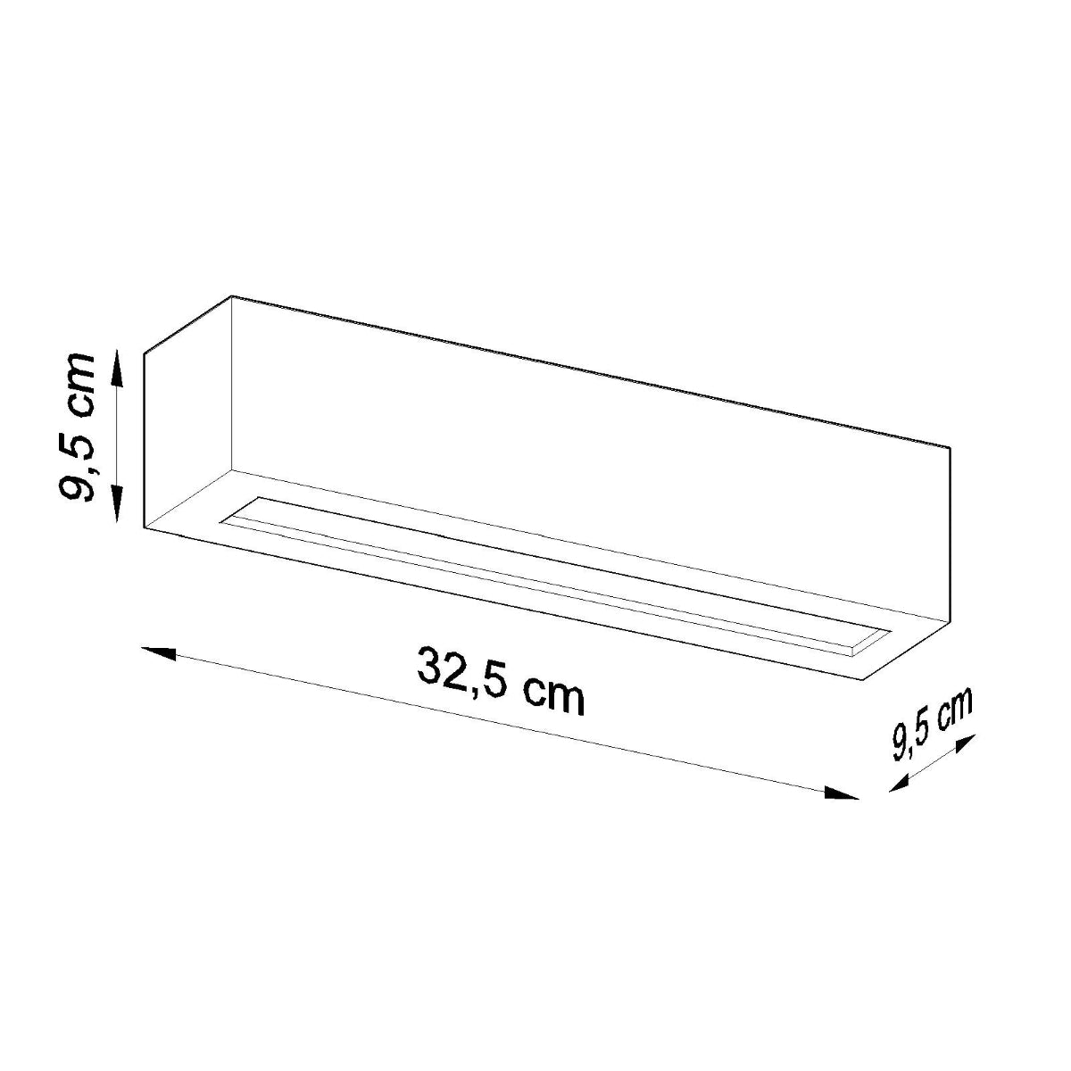 Sollux Vega Wall Lamp with Ceramic and Glass Shade, E27 – Modern Design Light, Black