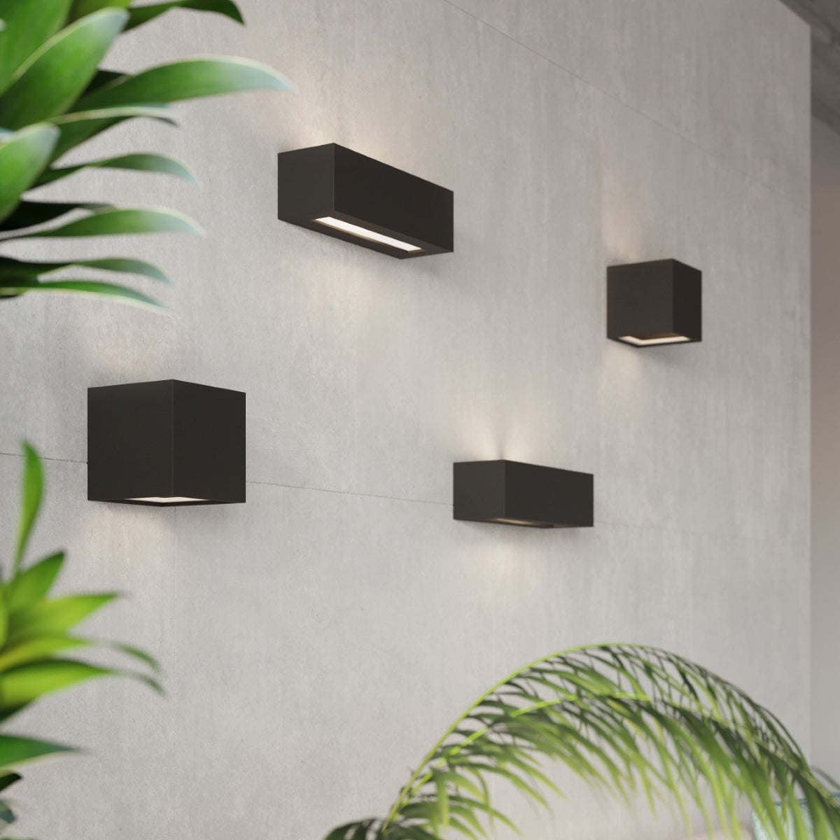 Sollux Vega Wall Lamp with Ceramic and Glass Shade, E27 – Modern Design Light, Black