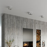 Sollux Basic Ceiling Lamp with 2 GU10 Lights, Concrete – Industrial Design Spotlight, Grey