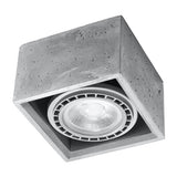 Sollux Quatro Ceiling Lamp with Concrete Shade, GU10/ES111 – Industrial Design Light, Grey
