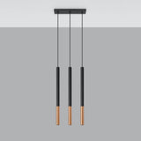 Sollux Mozaica Pendant Light in Steel with G9 Fitting – Modern Design Home Lighting, Black, Copper