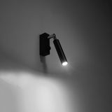 Sollux Eyetech Wall Light in Steel with G9 Fitting – Modern Design Home Lighting, Black