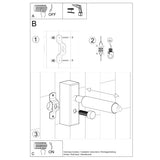 Sollux Eyetech Wall Light in Steel with G9 Fitting – Modern Design Home Lighting, Black