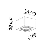 Sollux Quatro Ceiling Light in Wood with GU10 Fitting – Scandinavian Design Home Lighting, Natural Wood
