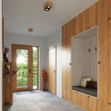 Sollux Quatro Ceiling Light in Wood with GU10 Fitting – Scandinavian Design Home Lighting, Natural Wood