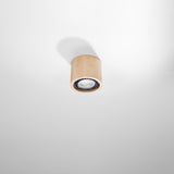 Sollux Basic Ceiling Light in Wood with GU10 Fitting – Scandinavian Design Home Lighting, Natural Wood