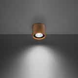 Sollux Basic Ceiling Light in Wood with GU10 Fitting – Scandinavian Design Home Lighting, Natural Wood
