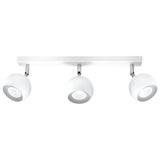 Sollux Oculare Ceiling Light in Steel with GU10 Fitting – Modern Design Home Lighting, White