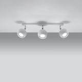 Sollux Oculare Ceiling Light in Steel with GU10 Fitting – Modern Design Home Lighting, White