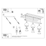 Sollux Oculare Ceiling Light in Steel with GU10 Fitting – Modern Design Home Lighting, White