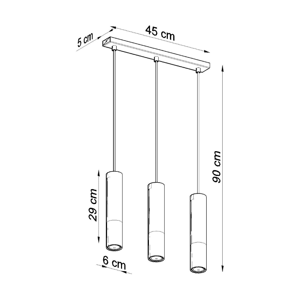 Loopez Modern Steel Pendant Light, GU10