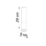 Sollux Loopez Ceiling Light in Steel with GU10 Fitting – Modern Design Home Lighting, Black, Copper