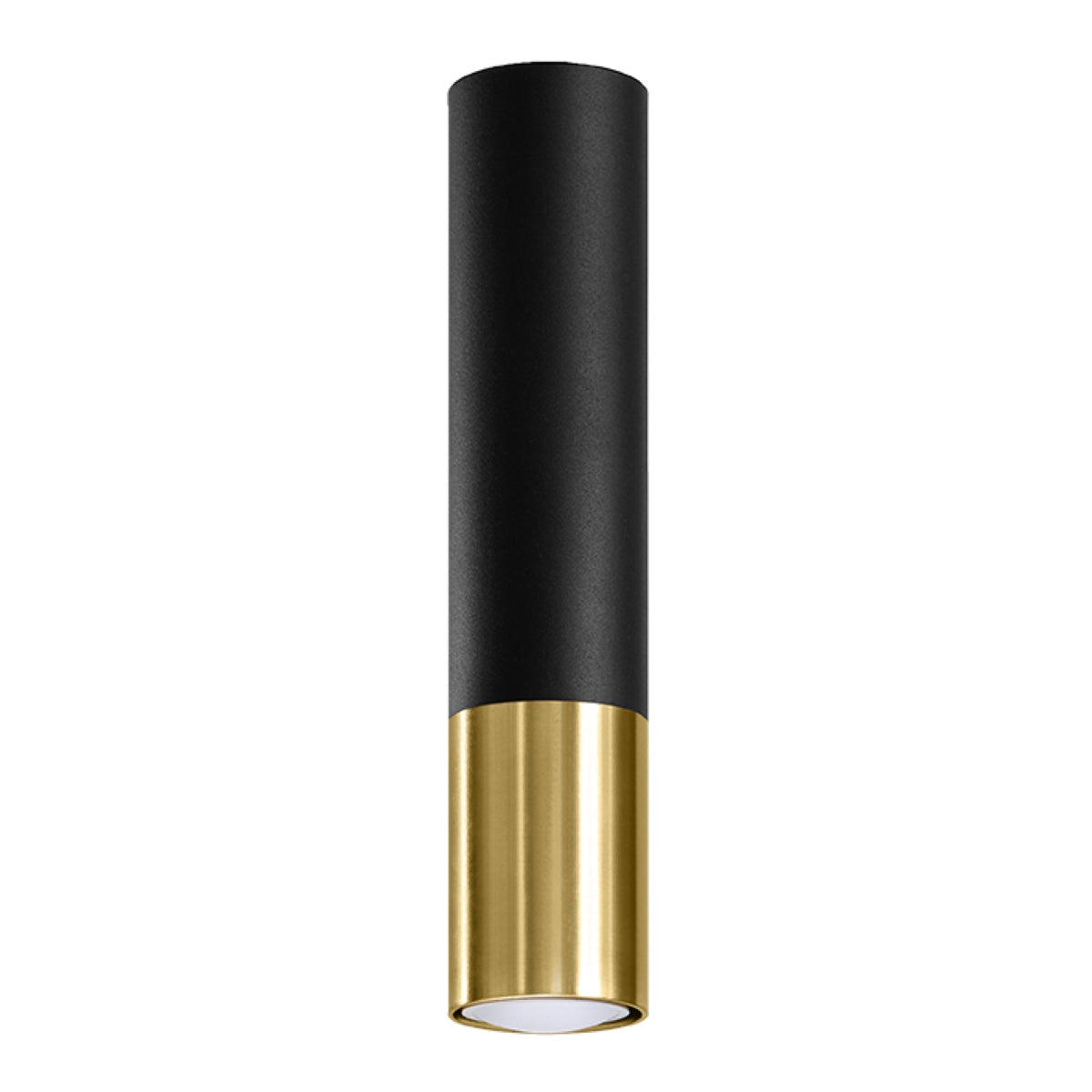 Sollux Loopez Ceiling Light in Steel with GU10 Fitting – Modern Design Home Lighting, Black, Gold