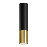 Sollux Loopez Ceiling Light in Steel with GU10 Fitting – Modern Design Home Lighting, Black, Gold