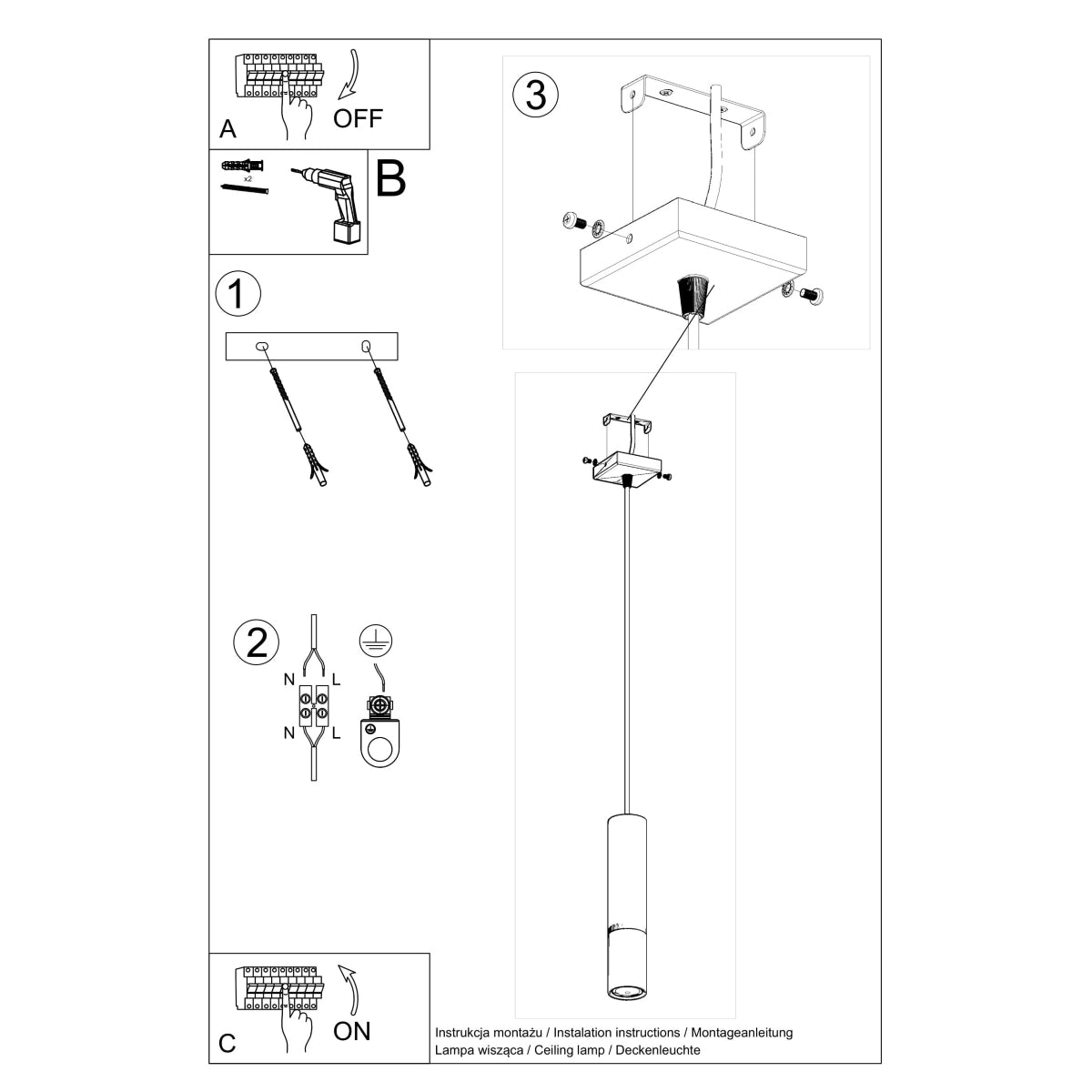 Loopez Modern Steel Pendant Light, GU10