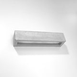 Sollux Lighting Vega Concrete & Glass Wall Lamp with 2 E27 Lights – Modern Design, Grey