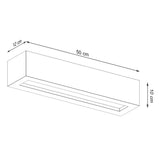 Sollux Lighting Vega Concrete & Glass Wall Lamp with 2 E27 Lights – Modern Design, Grey