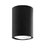 Sollux Lighting Lagos Steel Ceiling Lamp with GU10 Light – Compact Modern Design, Black