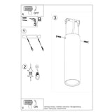 Lagos Modern Steel Ceiling Light, GU10
