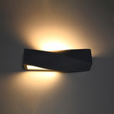 Sollux Lighting Sigma Ceramic & Glass Wall Lamp with E27 Light – Modern Design, Black