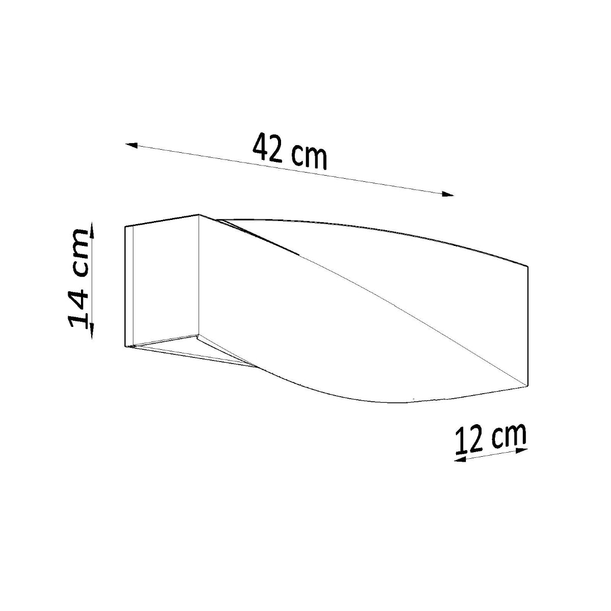 Sollux Lighting Sigma Ceramic & Glass Wall Lamp with E27 Light – Modern Design, Black