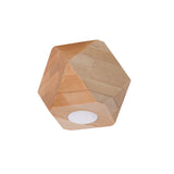 Sollux Lighting Woody Wood Ceiling Lamp with GU10 Light – Scandinavian Design, Natural Wood