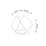 Sollux Lighting Woody Wood Ceiling Lamp with GU10 Light – Scandinavian Design, Natural Wood