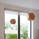 Sollux Lighting Woody Wood Ceiling Lamp with GU10 Light – Scandinavian Design, Natural Wood
