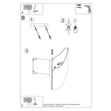 Sollux Lighting Tila Steel Wall Lamp with 2 G9 Lights – Modern Design, White
