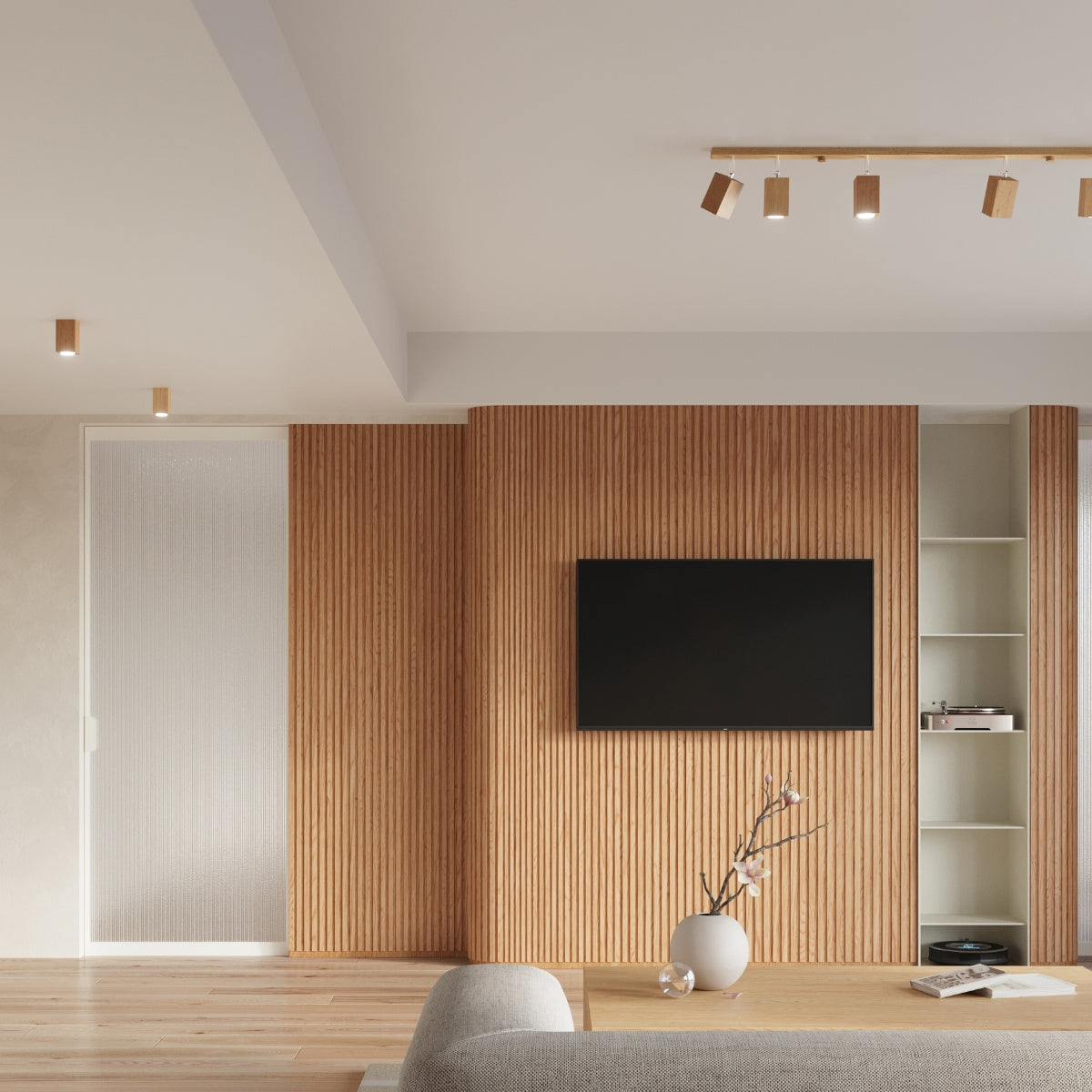 Keke Scandinavian Wood Ceiling Light, GU10