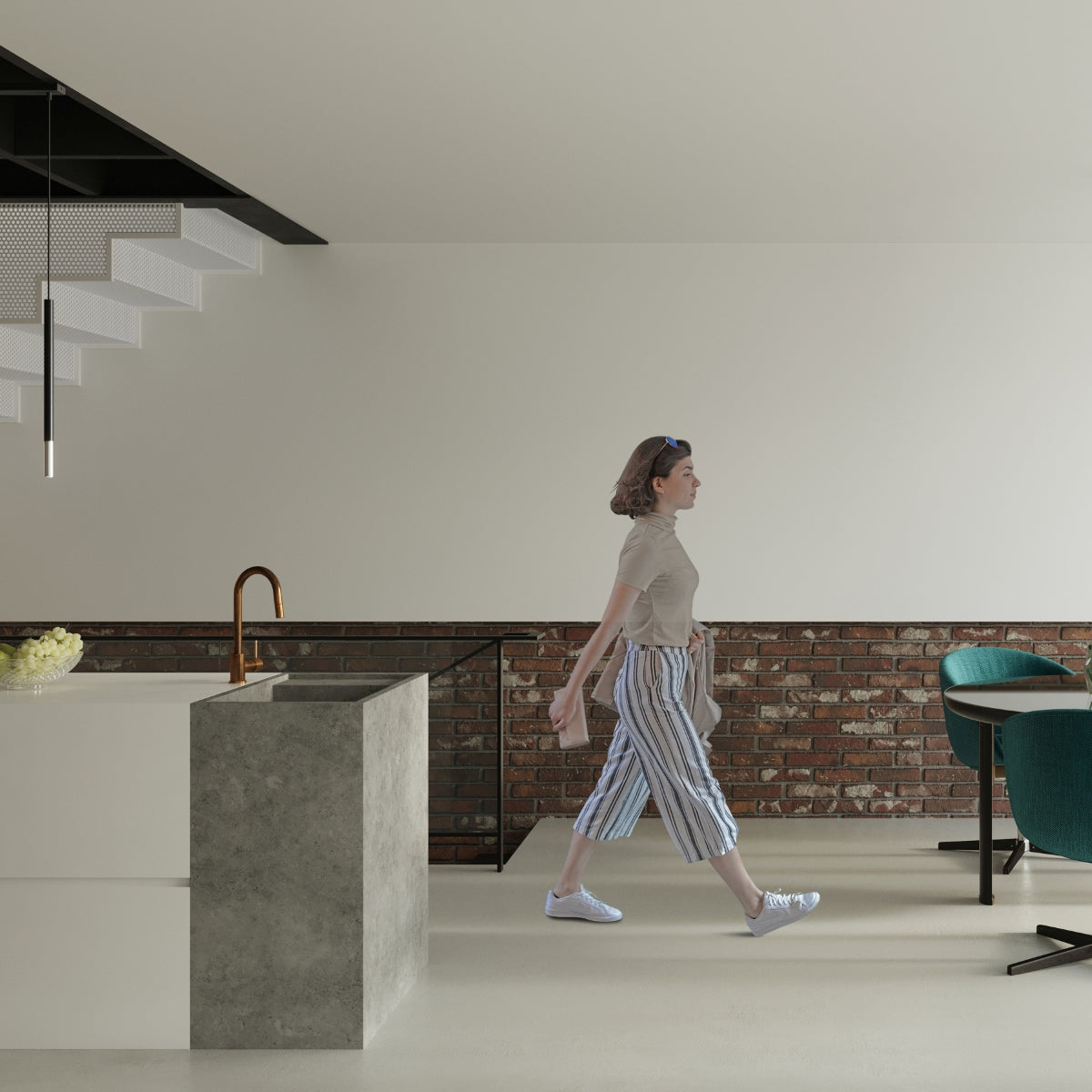 Sollux Lighting Mozaica Steel Pendant Lamp with G9 Light – Modern Design, Black & Chrome