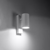 Sollux Utti Wall Lamp with White Steel Finish, GU10 Fitting – Modern Wall Light