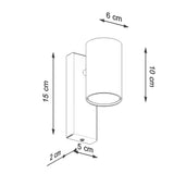 Sollux Utti Wall Lamp with White Steel Finish, GU10 Fitting – Modern Wall Light